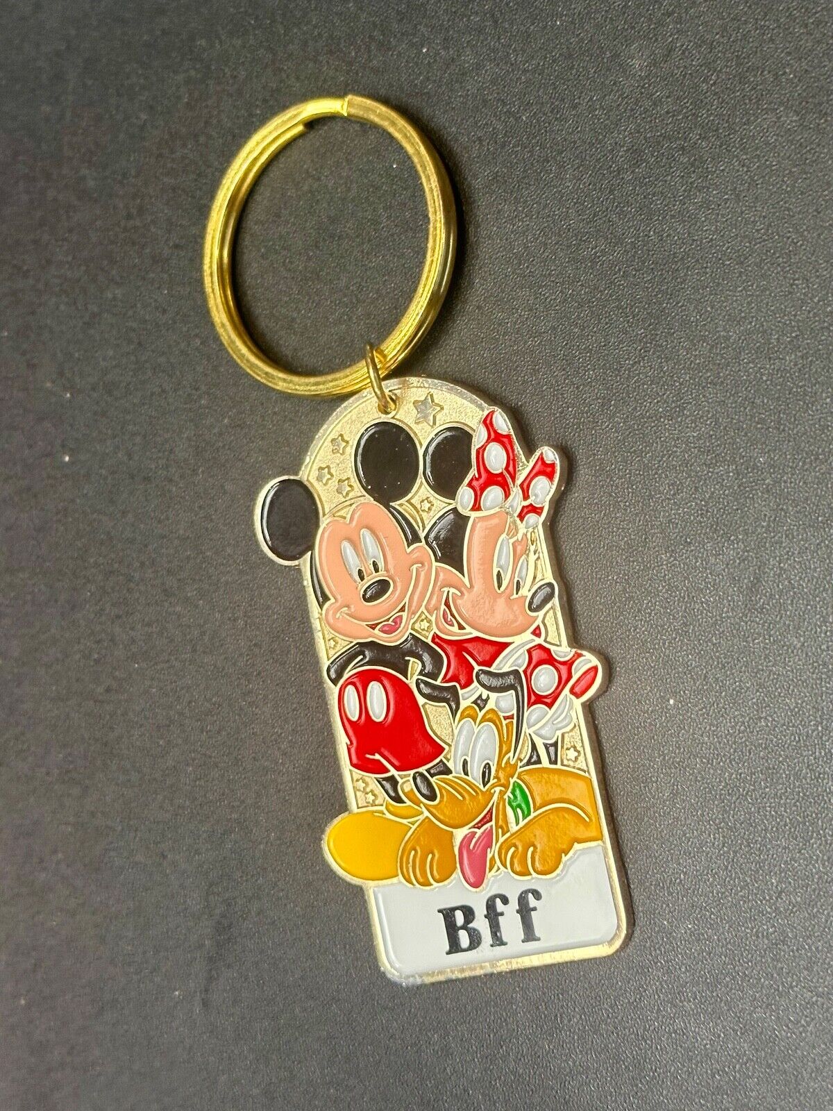 BFF Mickey, Mine and Pluto best friends Disneyland Keychain - Key Ring Chain