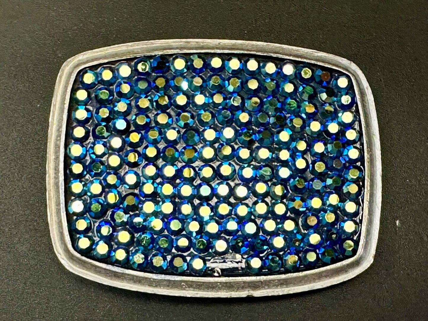 USA made Rhinestone covered retro vibe Belt Buckle