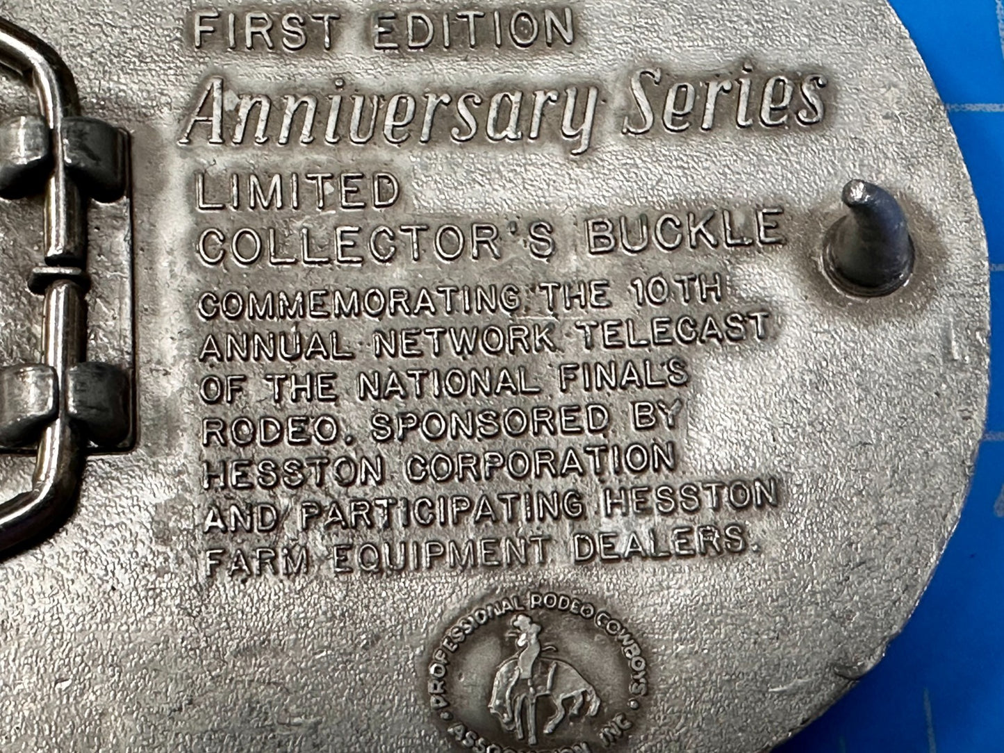 1983 Hesston NFR National Finals Rodeo Cowboys 25th aniversary Belt Buckle