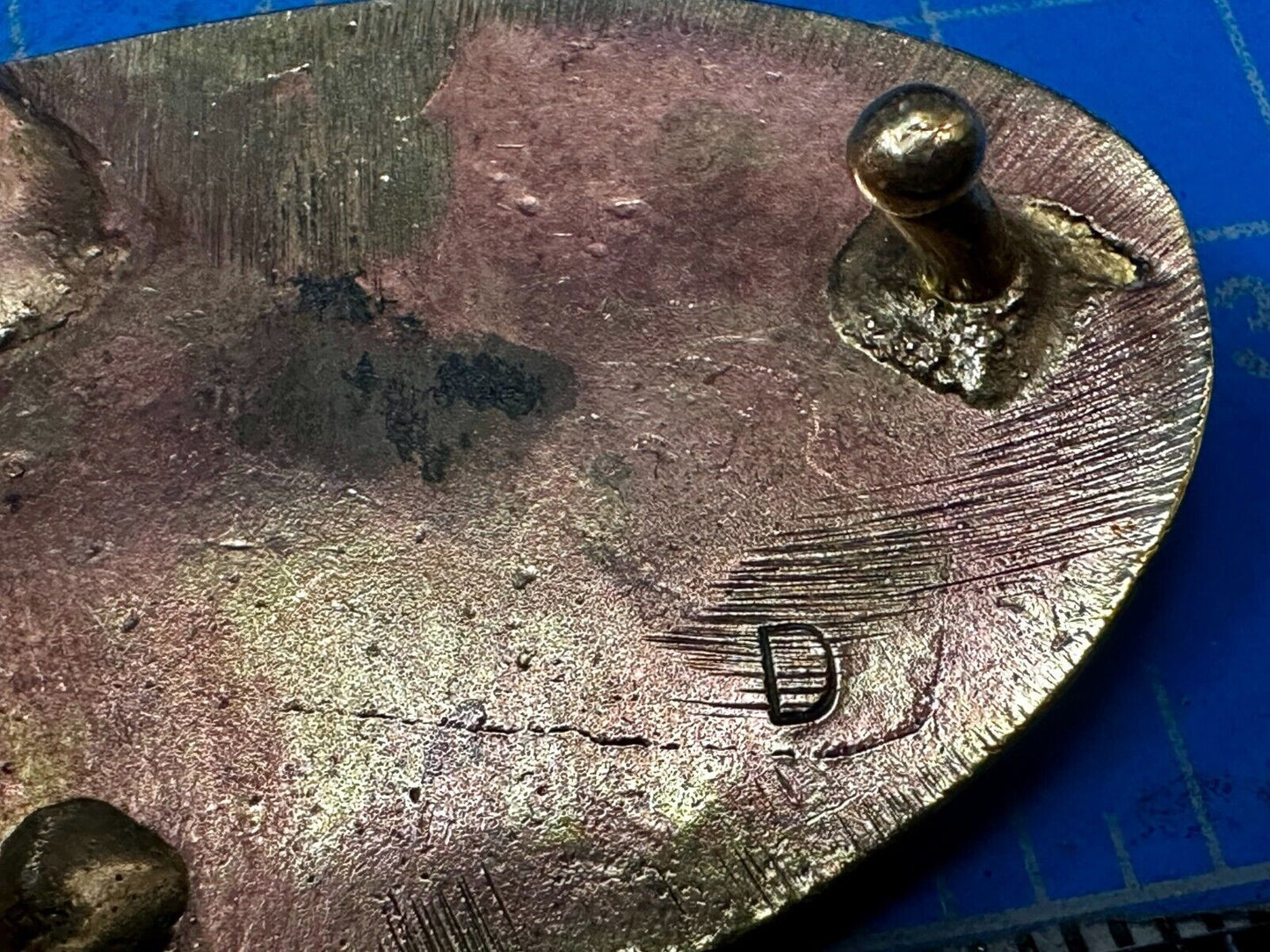 Black inland Fall Tree Small Hippy Vibe Brass Belt Buckle for up to a 1.25" belt