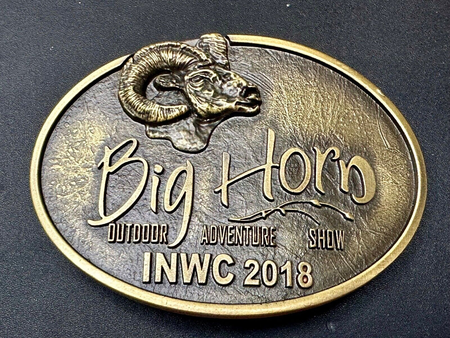 BIG HORN SHOW 2018 Outdoor Adventure Inland N.W. INWC Spokane WA Belt Buckle