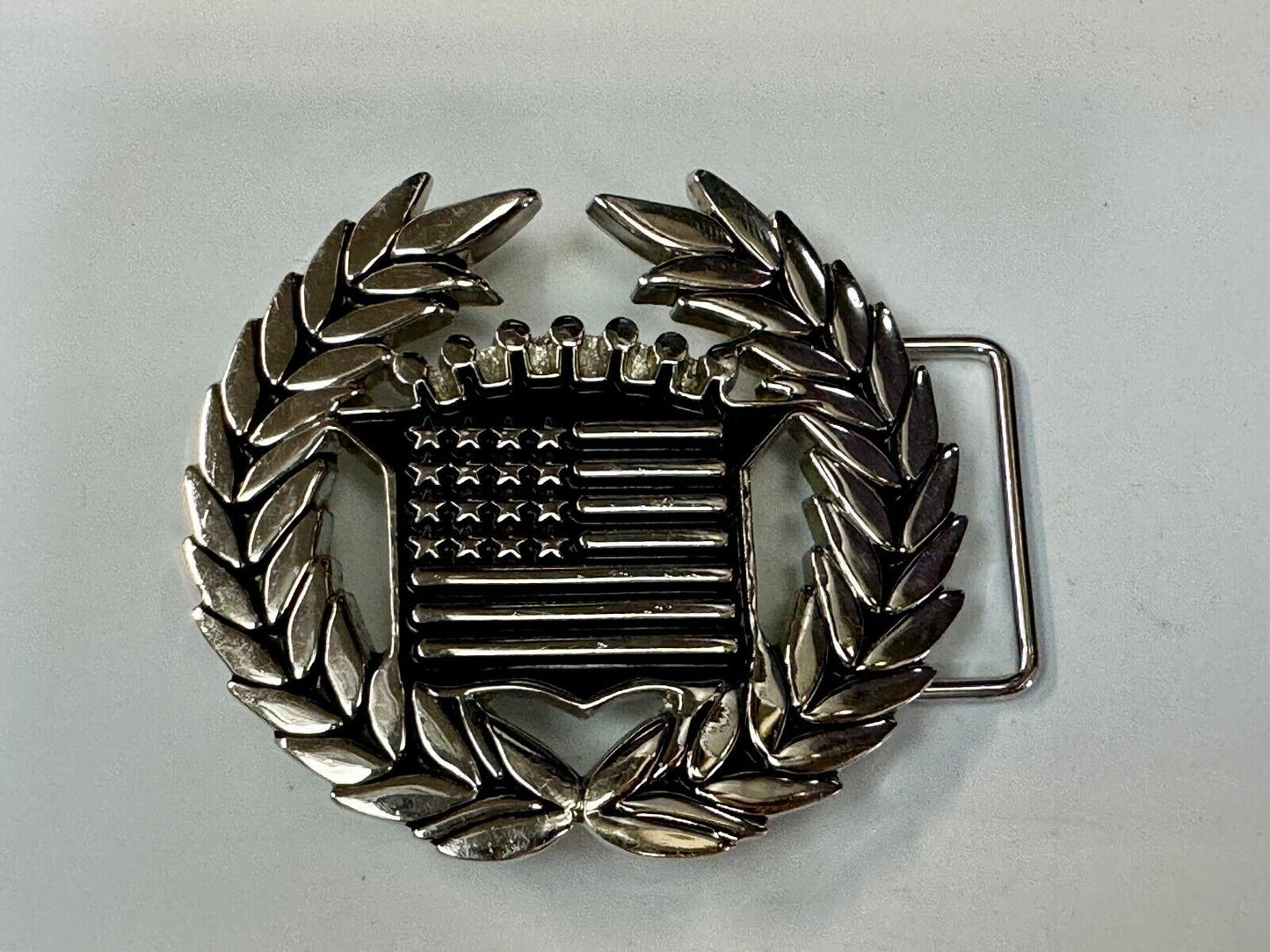 Vintage Cadillac Olive Branch Emblem Belt Buckle - Famous Stars & Straps