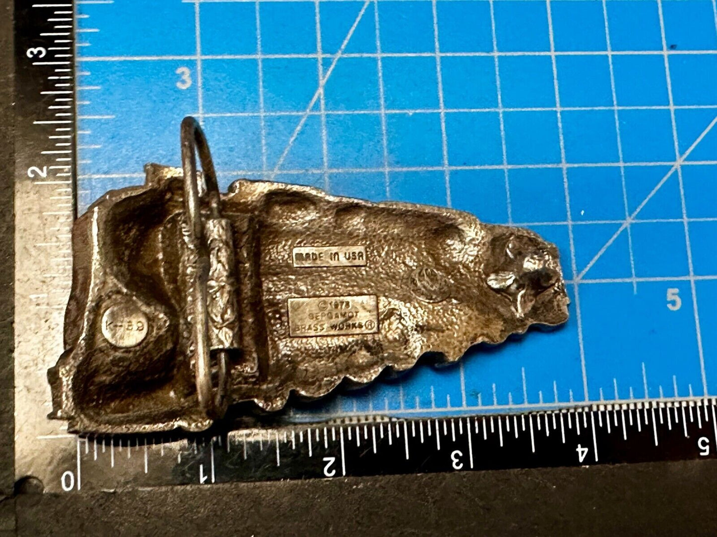 Train Locomotive Steam Engine RR RailRoad Vintage 1978 Bergamot Belt Buckle