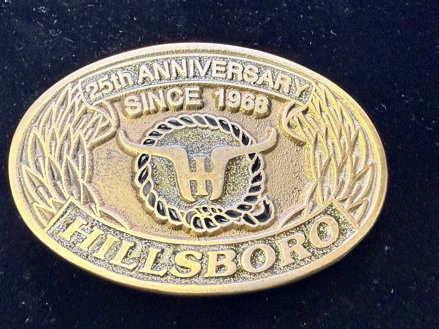 25th Anniversary Since 1968 Hillsboro Solid Brass Limited DynaBuckle Belt Buckle