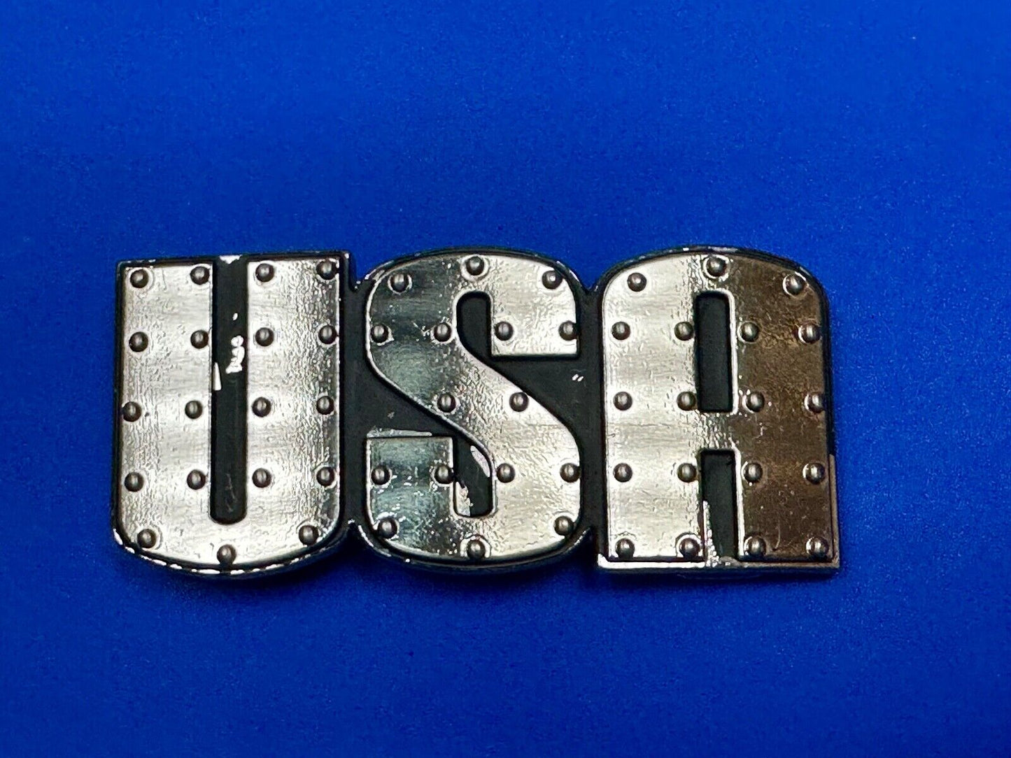 USA - Patriotic Cutout Letters America Proud Statement Crome Brand belt buckle
