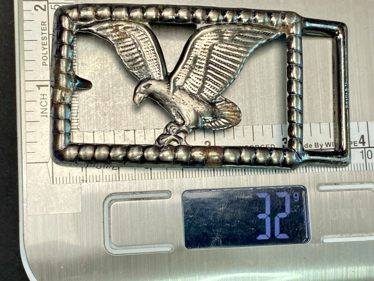 Thin Lightweight See Through Flying Soaring Hunting American Eagle Belt Buckle