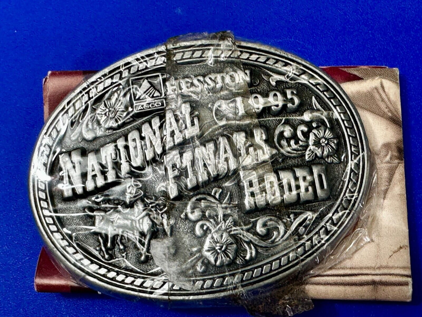 1995 Hesston National Finals Rodeo NFR Cowboys Youth Size NOS Belt Buckle