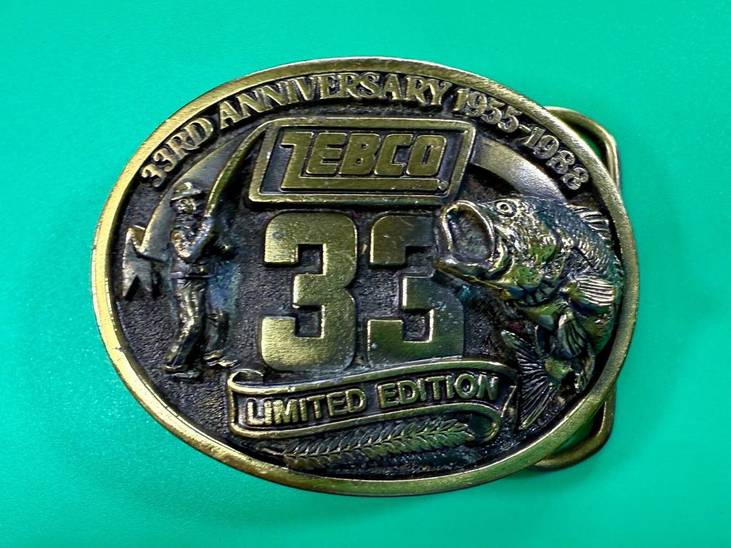 33rd Anniversary Zebco Angler Fishing Edition The Great American Belt Buckle