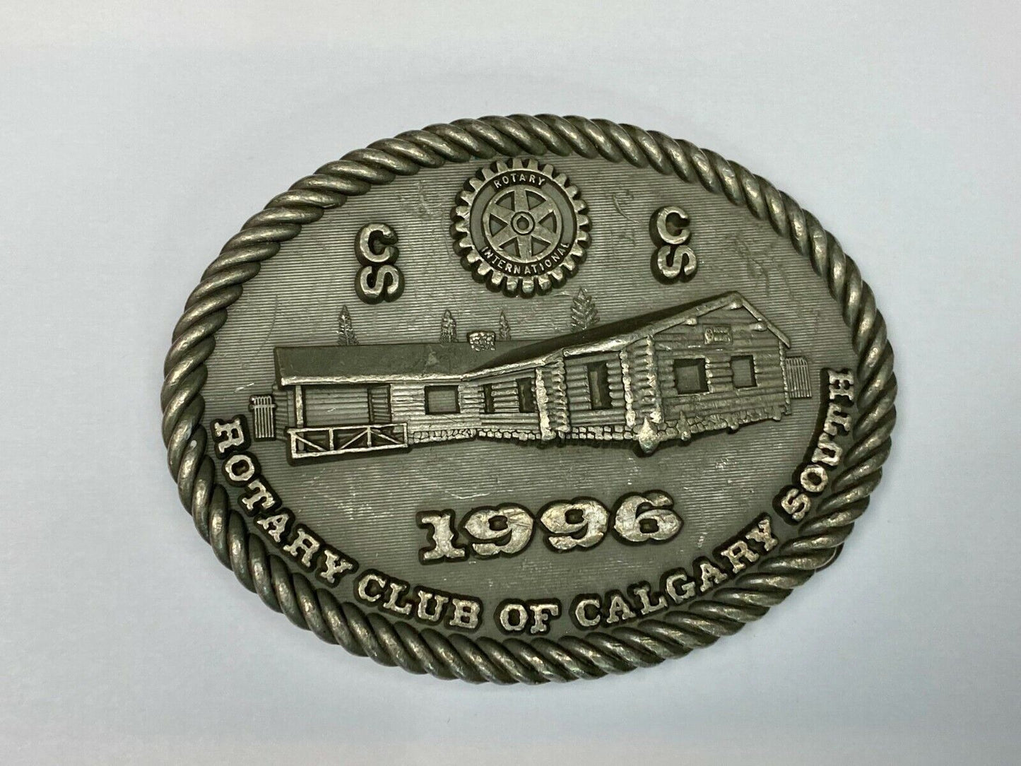 1996 Rotary Club Of Calgary South Vintage 1996 Belt Buckle