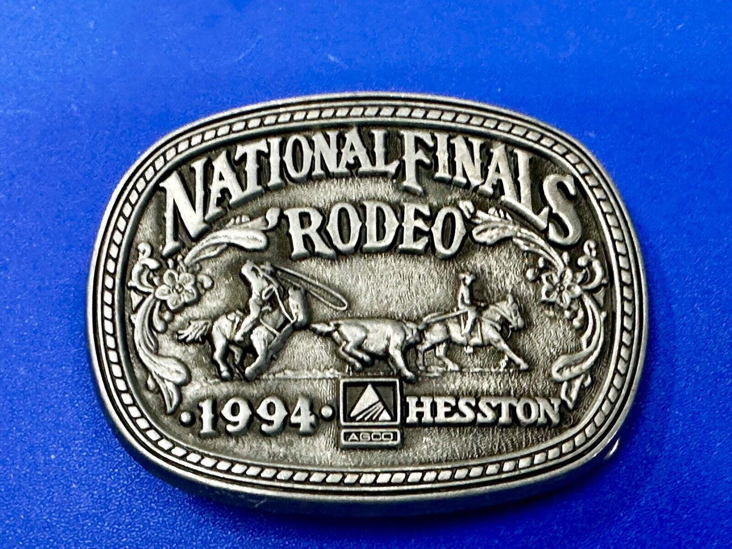 1994 NFR National Finals Rodeo NOS Youth Size Hesston Commemorative Belt Buckle