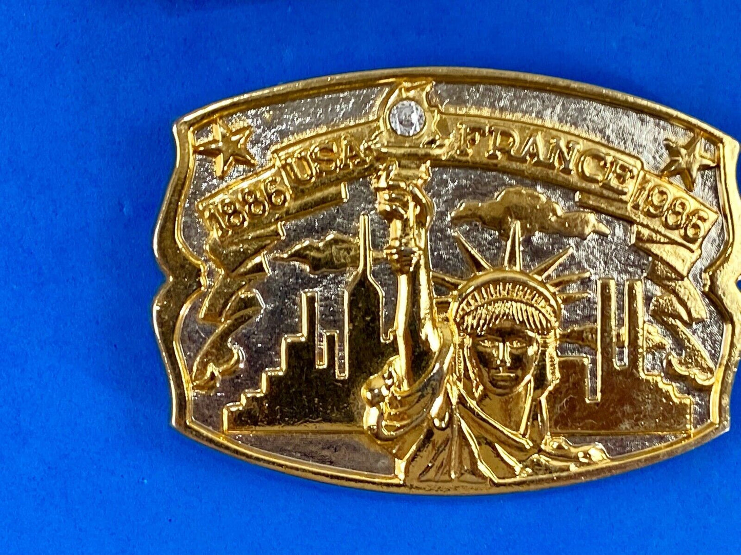 Usa France Lady Liberty Belt Buckle Limited Edition Usa Monument Statue