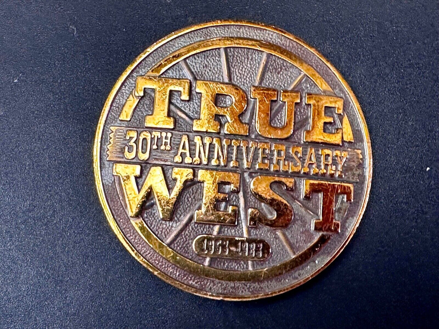 True West 30th University Magazine Commemorative . Add Vintage 1983 Belt Buckle