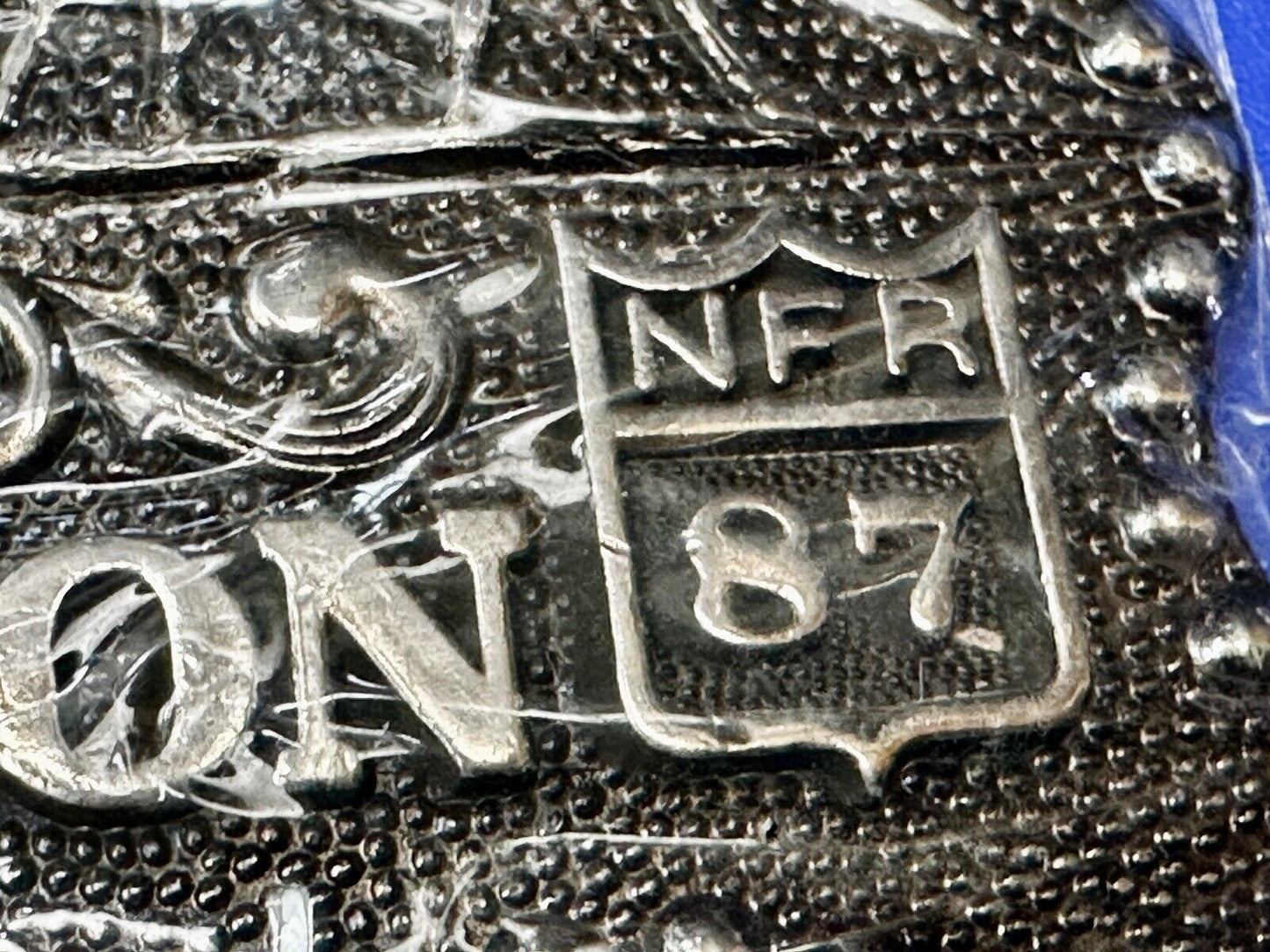 1987 National Finals Rodeo NFR Cowboy Western NOS Belt Buckle in wrap