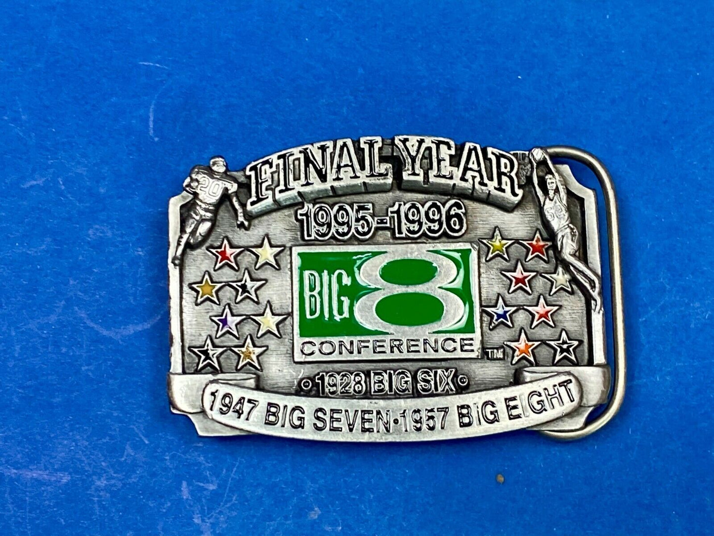 Big 7 Big 8 Conference 1995 - 1996 The Final Years Football History Belt Buckle