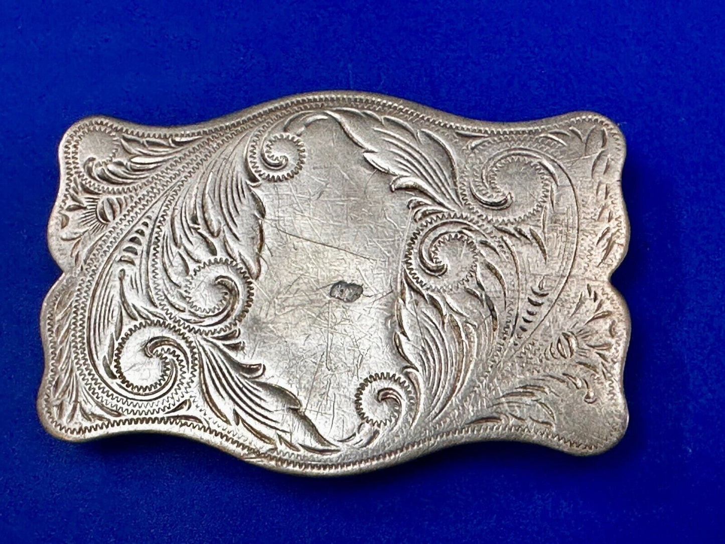 Vintage engraved western flower swirl belt buckle for craft project or to wear!