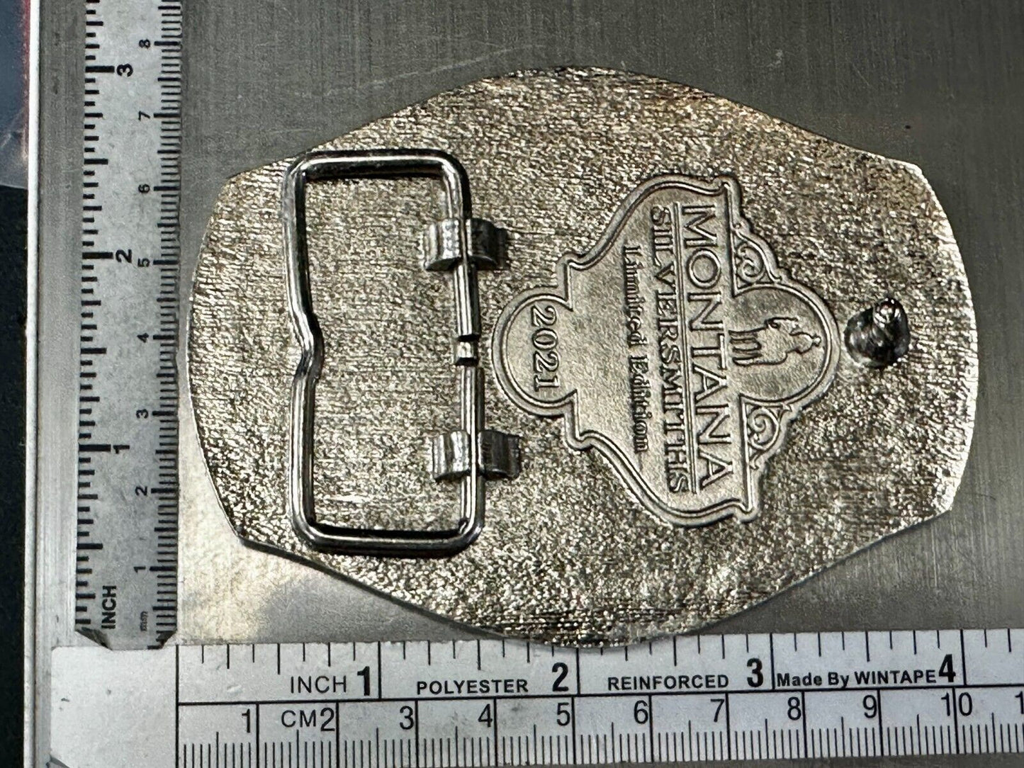 2021 Pendleton whiskey Let'er Buck Rodeo Cowboy Montana Silversmiths Belt Buckle