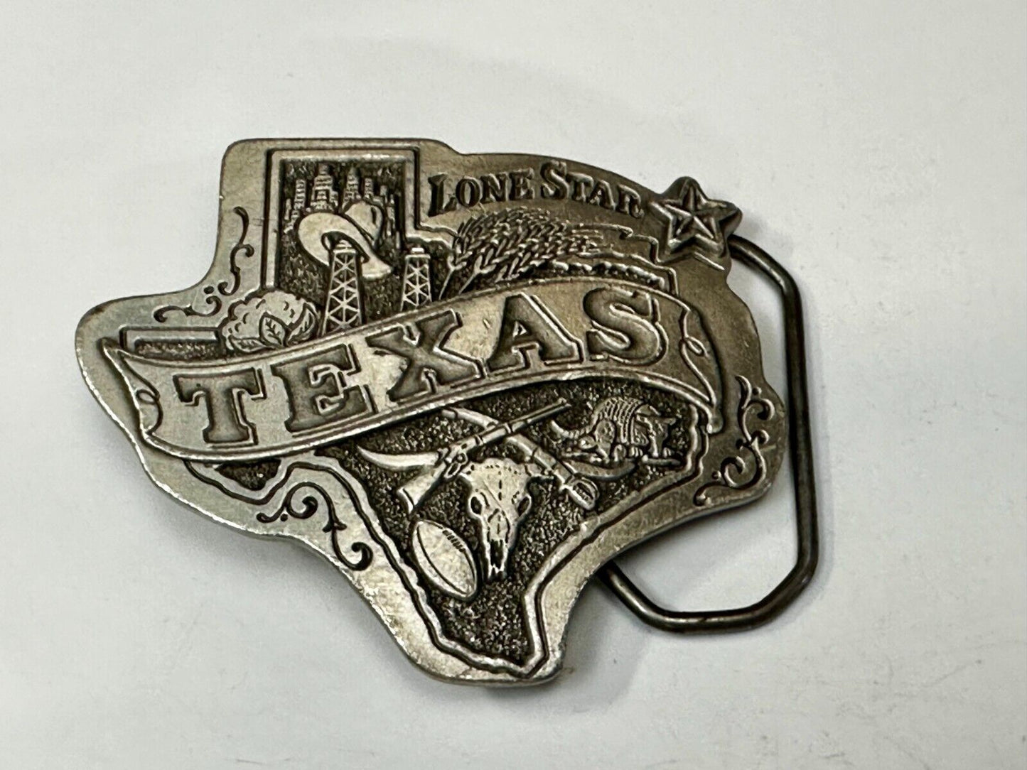 Texas Lone Star State Oil Guns Longhorn by The Great American Belt Buckle Co