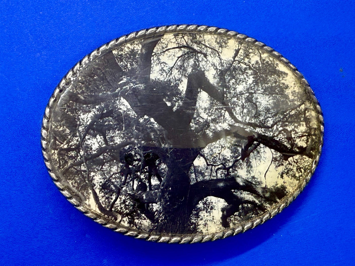 Tall Trees Leaf Forest Picture Hippy Retro Vibe Ivan Belt Buckle