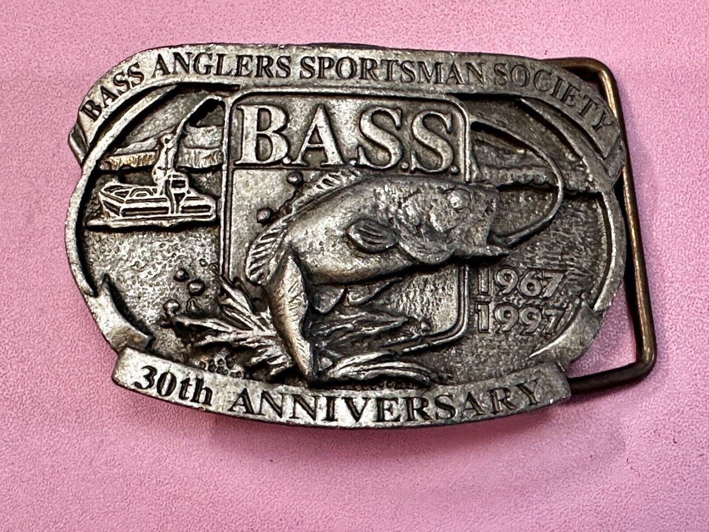 Bass Anglers Sportsman Society 30th Anniversary Club Belt Buckle