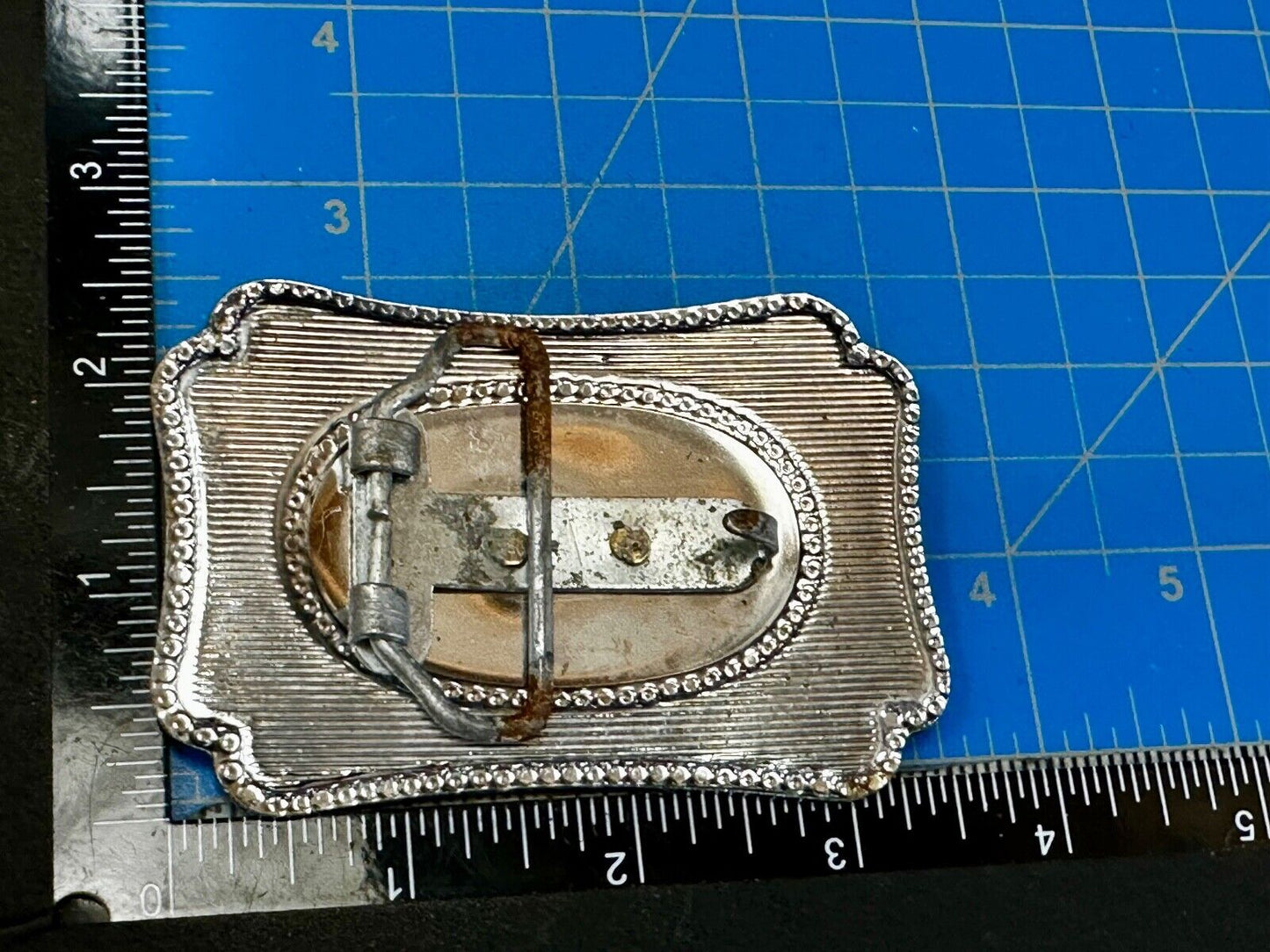 Vintage Cowboy Hat & Revolver Pistol Western Belt Buckle Cap Gun Buckle