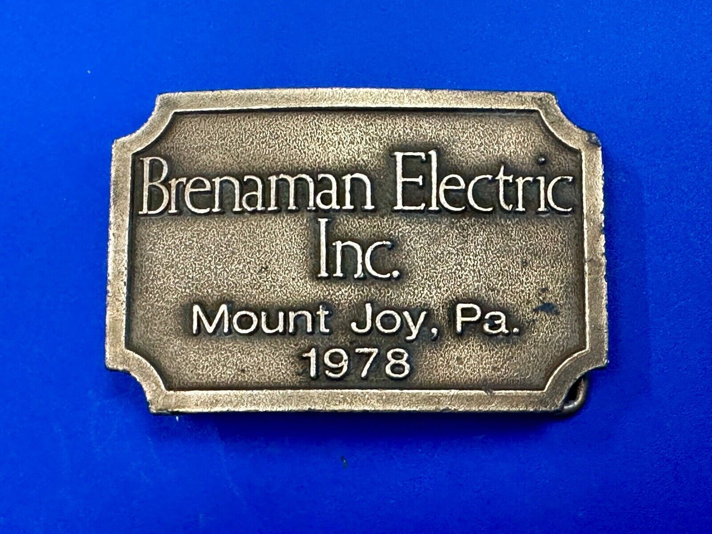 Vintage Brendaman Electric Company Inc - Mount Joy PA Hitline belt buckle