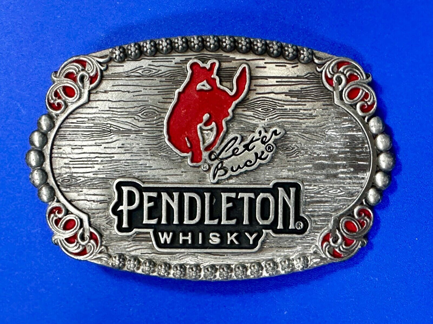 2023 Pendleton whiskey Let'er Buck Rodeo Cowboy Montana Silversmiths Belt Buckle