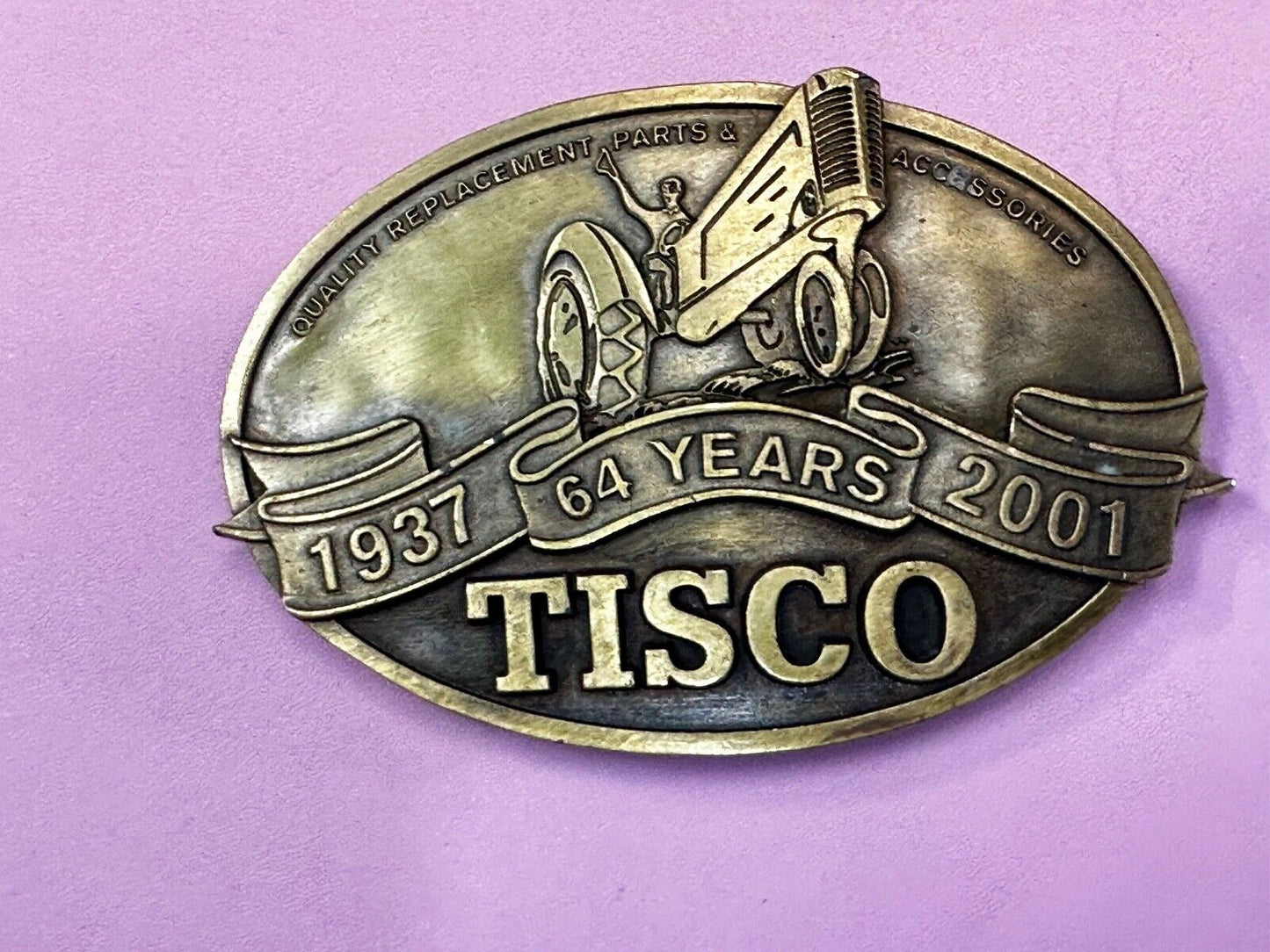 TISCO Tractor Implement Supply Replacement Parts 64 years, 2001 Belt Buckle