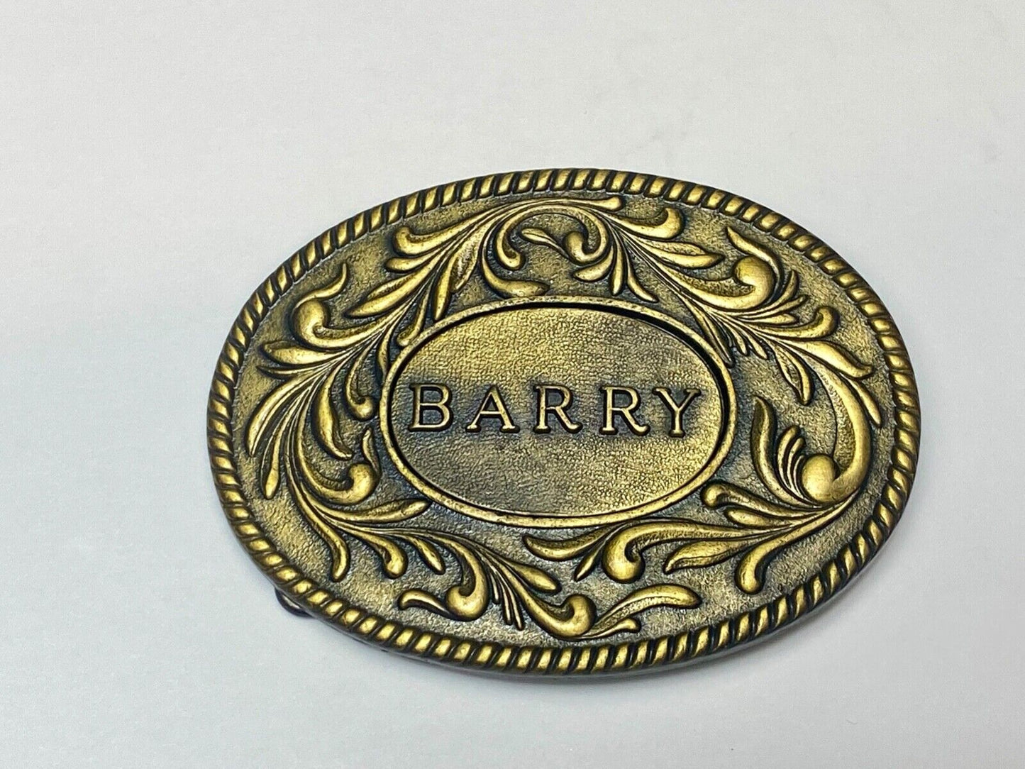 BARRY - western ornate flower swirl belt buckle by Kinney Co