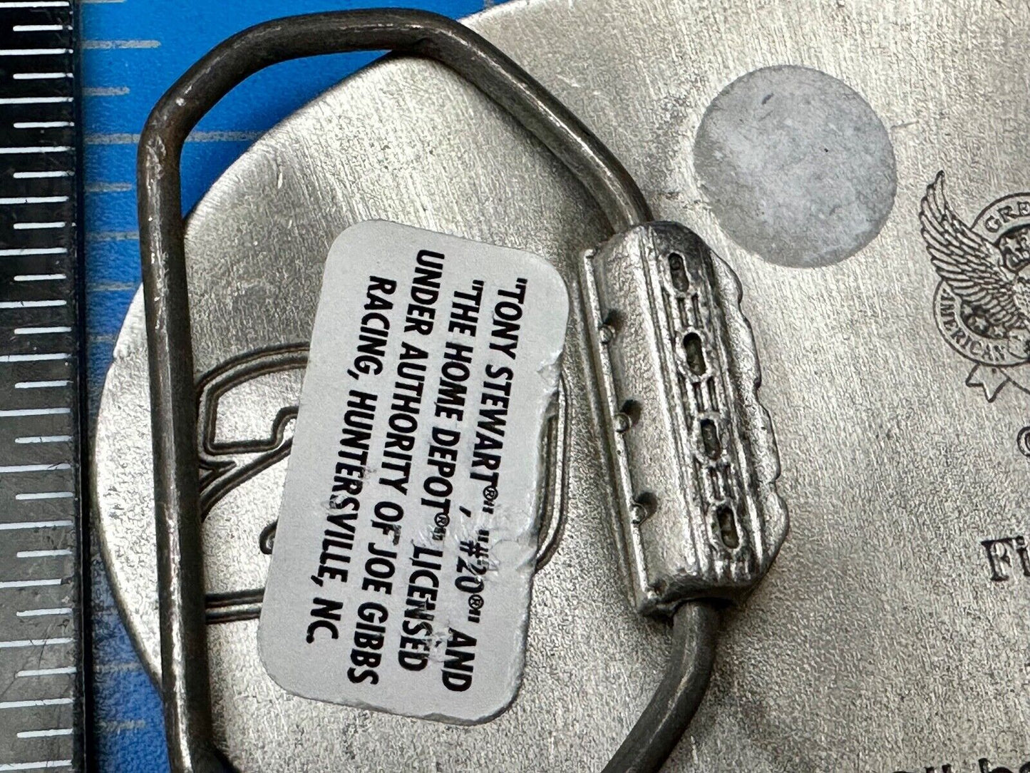 20 Tony Stewart Nascar 2001 Licensed Great American Products Gibbs Belt Buckle