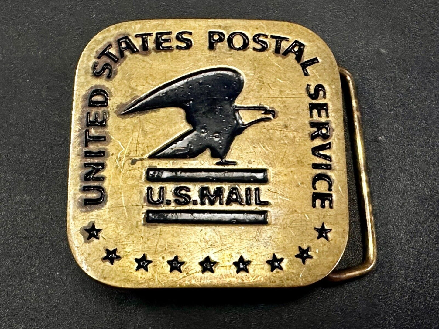 USPS United States Postal Service U.S Mail Solid Brass Belt Buckle by Baron BBB