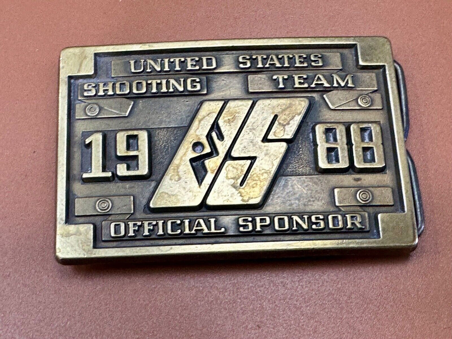 1988 US Olympics Shooting Team Vintage belt buckle