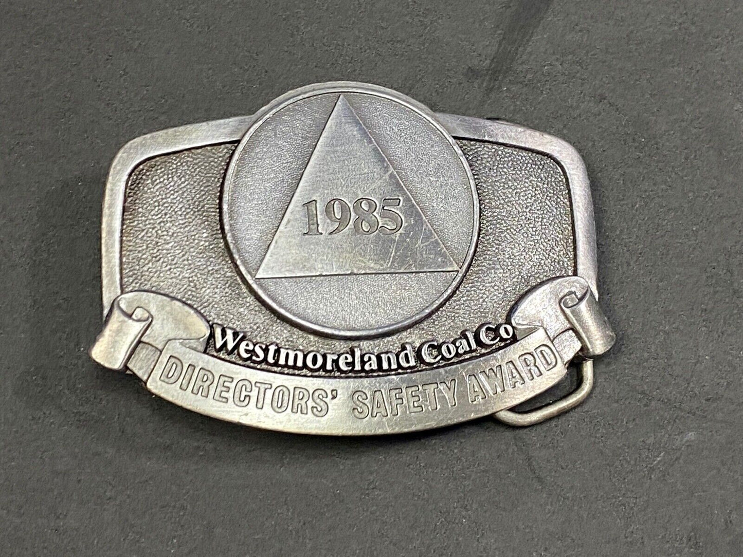 Vintage 1985 Westmoreland Coal Mining Company Directors Safety Award Belt Buckle
