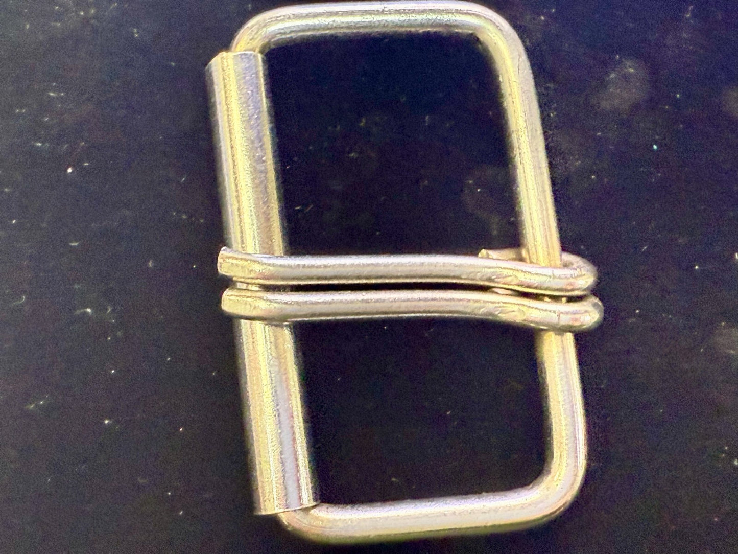 3" wide Double Prong Roller Silver Tone Replacement Uniform Belt Buckle