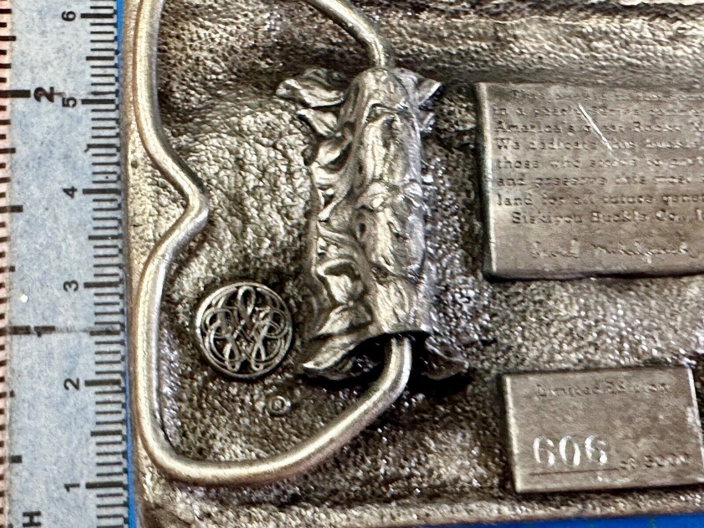 THE ROCKY MOUNTAINS** COMMEMORATIVE BELT BUCKLE VINTAGE 1983 BELT BUCKLE