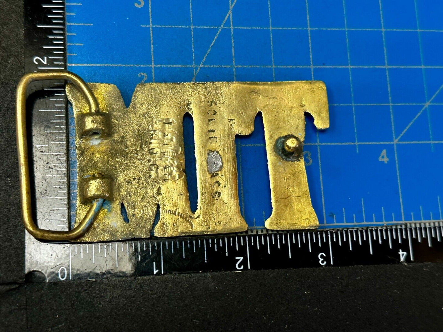 TIM Custom Name in cutout block letters solid brass belt buckle - Taiwan ROC