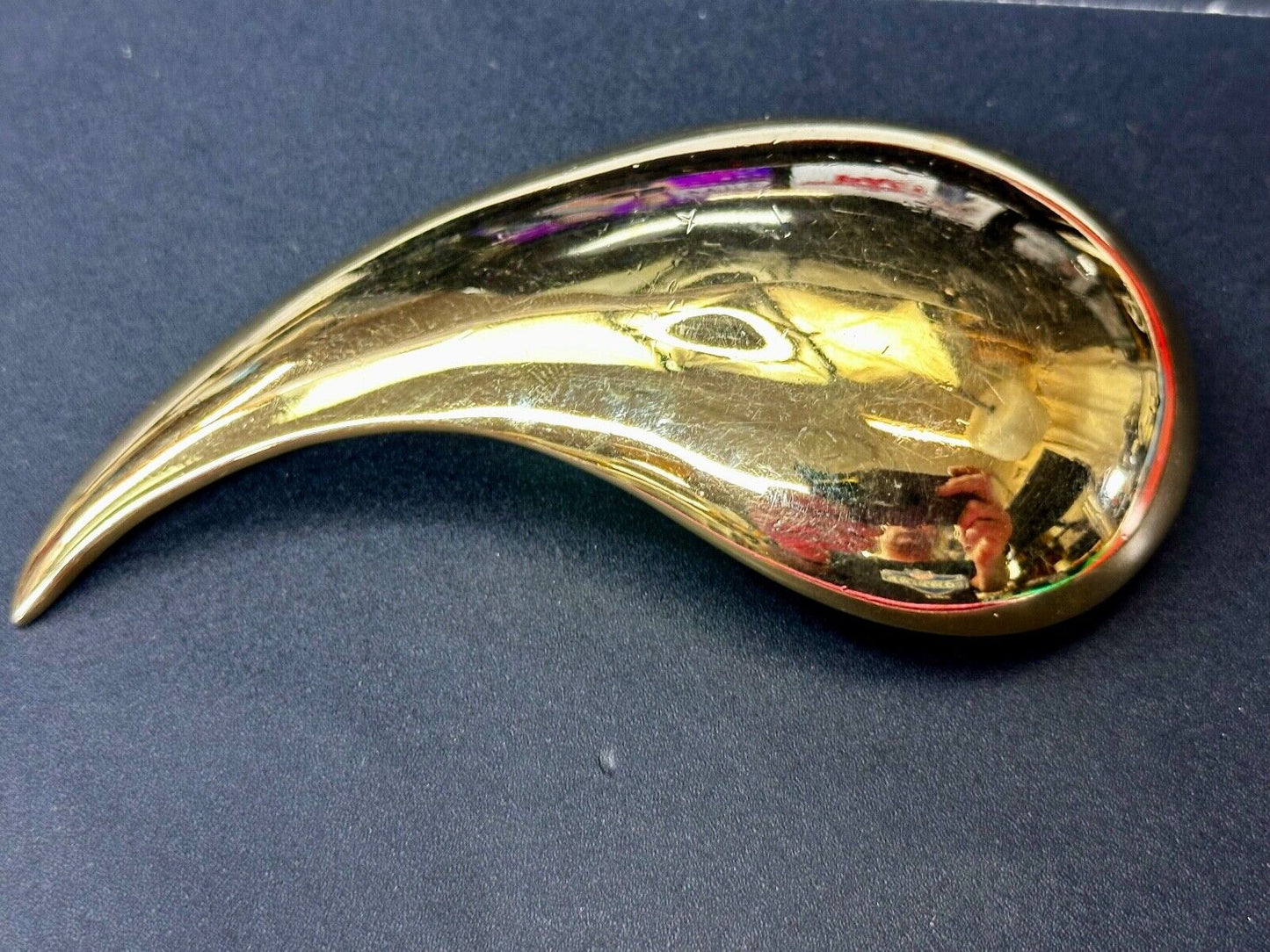 Teardrop HUGE Unique Pattern Design Boho Large Gold Tone Belt Buckle Alexis
