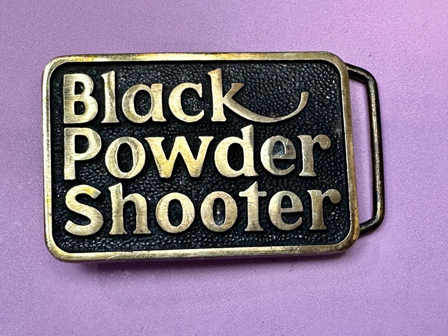 Black Powder Shooter Gun Ammo Collectors Solid Brass Belt Buckle by BTS