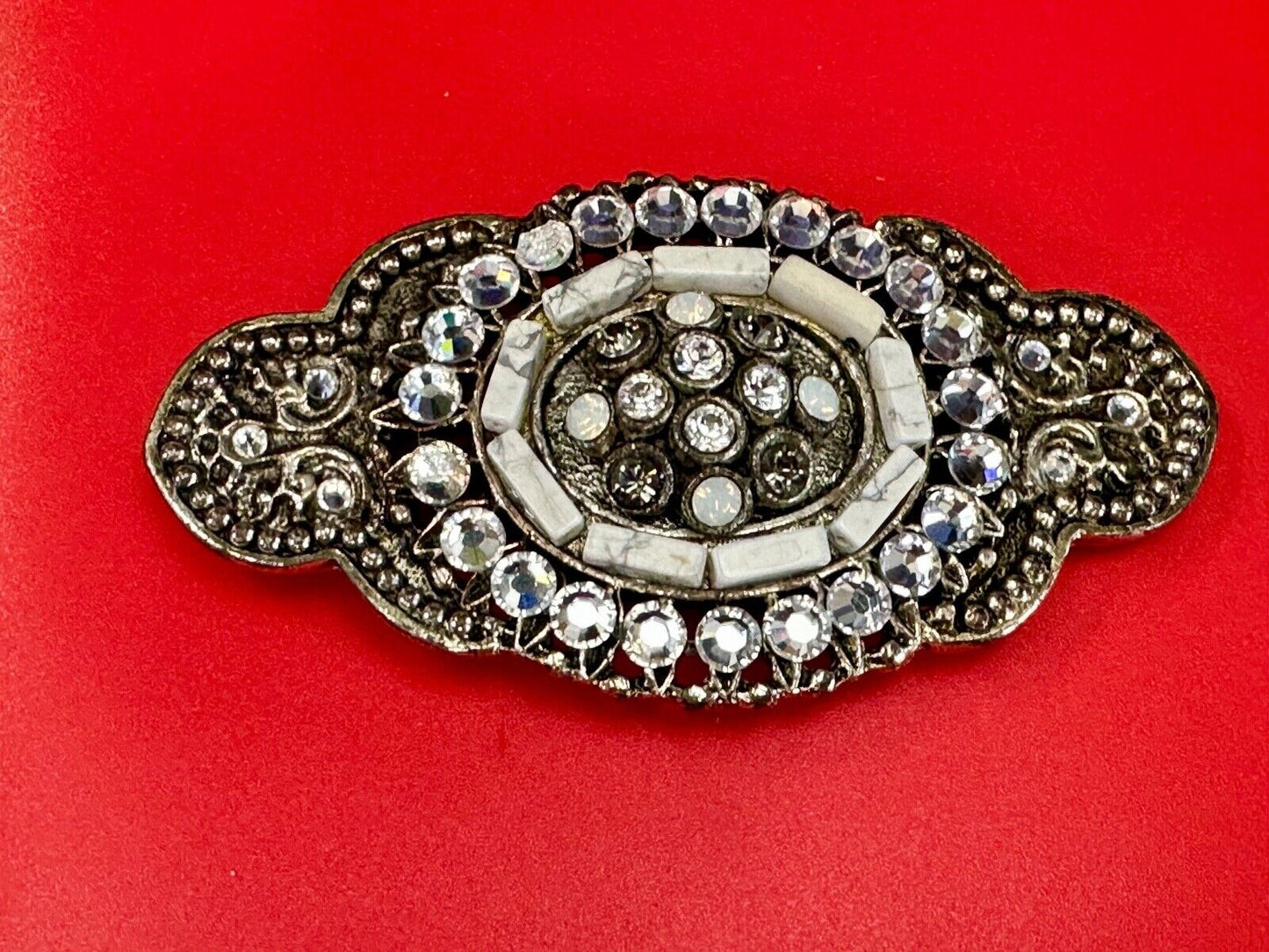 Vintage accented antique victorian vibe large belt buckle