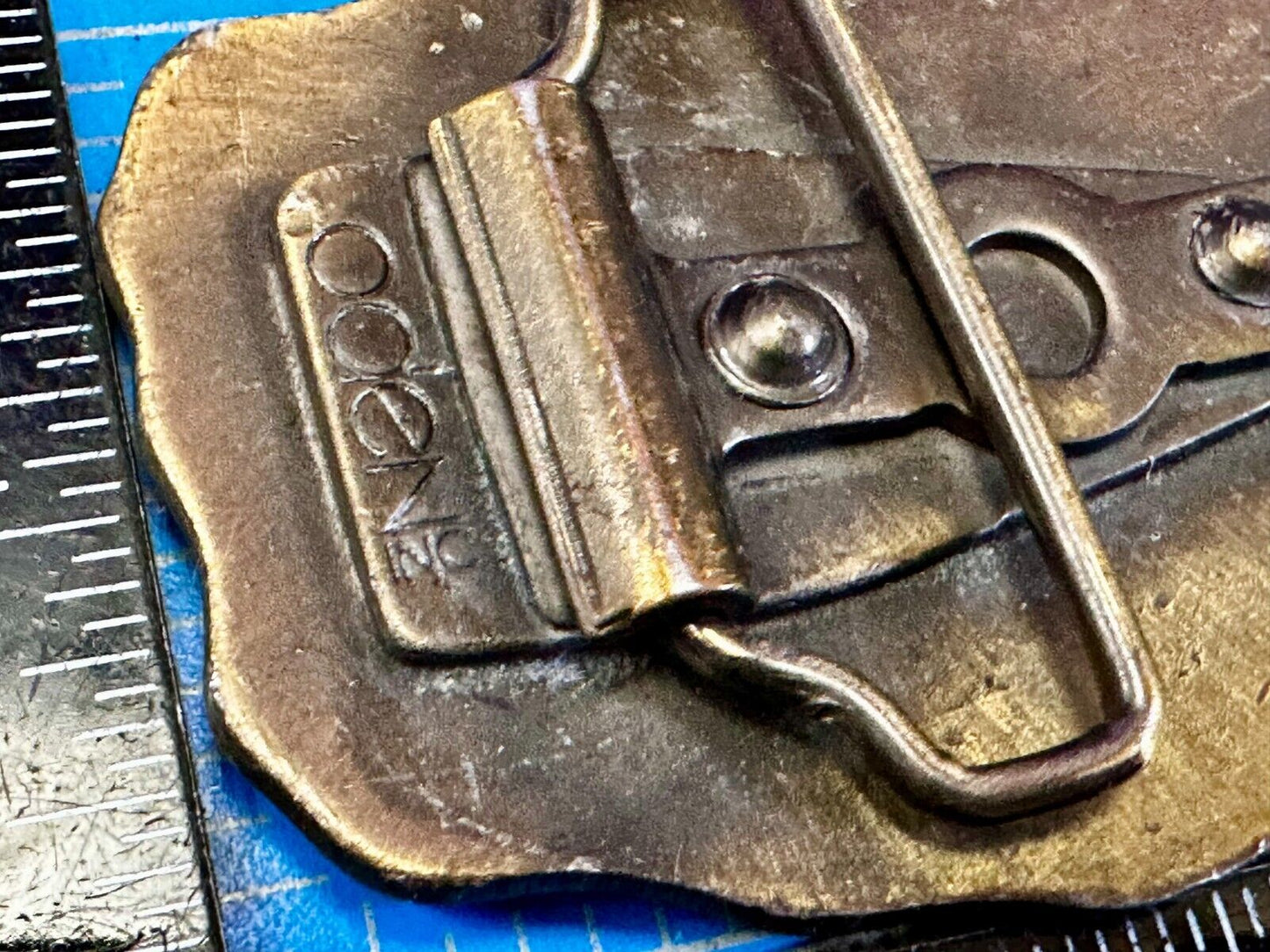 1970s JIM Name - Custom Brass Tone Metal Oden USA Personalized Belt Buckle