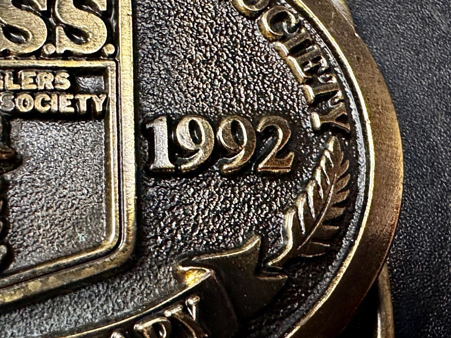 1992 Bass Anglers Sportsman Society Club 25th Anniversary Fishing Belt Buckle