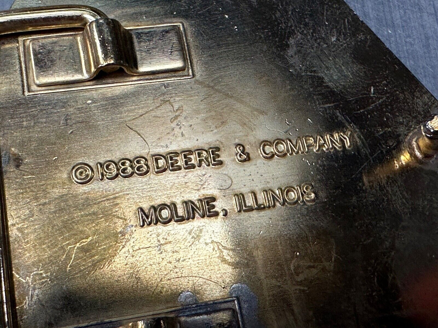 1988 John Deere & Co Tractor Super Service Dealer Vintage belt buckle