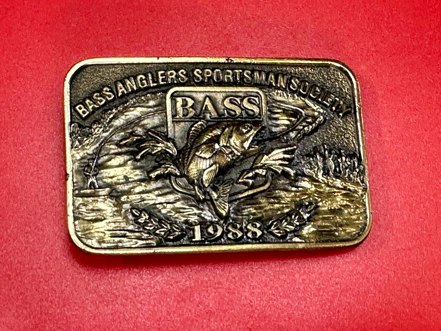 BASS Anglers Sportsman Society Fishing Club Great American belt buckle Co