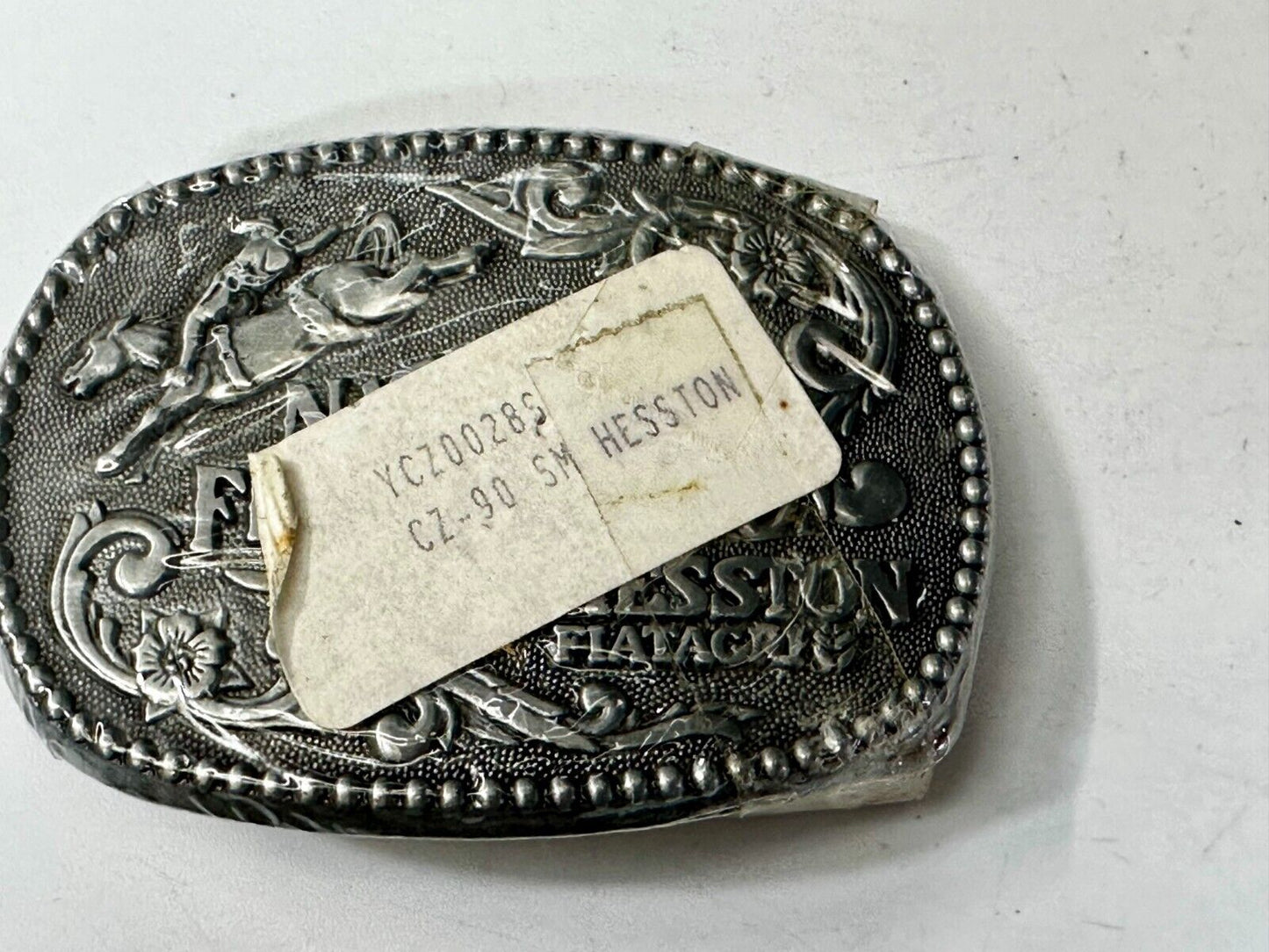 1990 Hesston National Finals Rodeo NFR Cowboys Youth Size NOS Belt Buckle