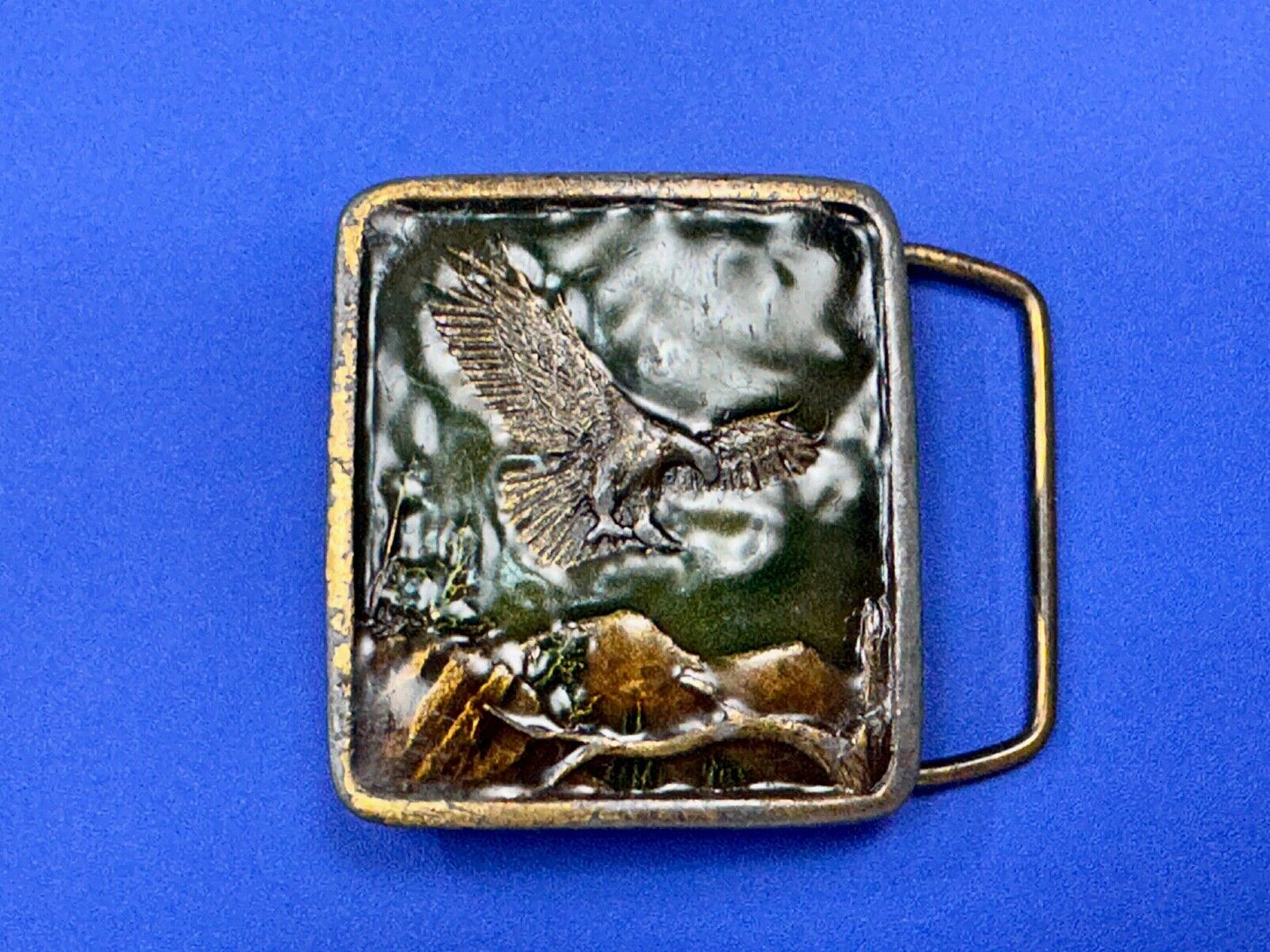 Bald Eagle Commemorative Large Sea Bird Indiana Metal Craft 1972 Belt Buckle