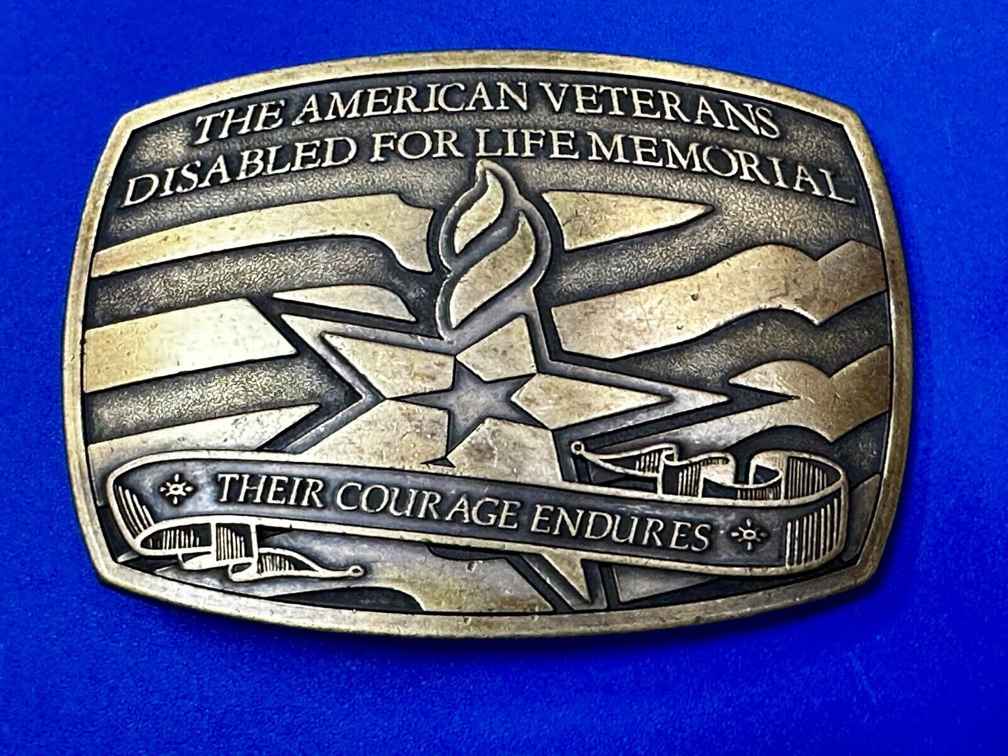 The American Veterans Disabled for life Memorial Commemorative Belt Buckle