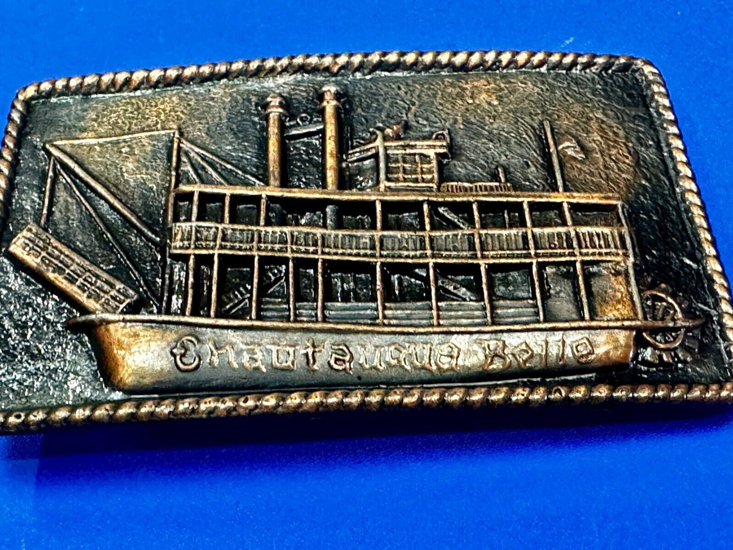 Auto People Ferry - Nautical Boat Ship Vintage dimensional Belt Buckle