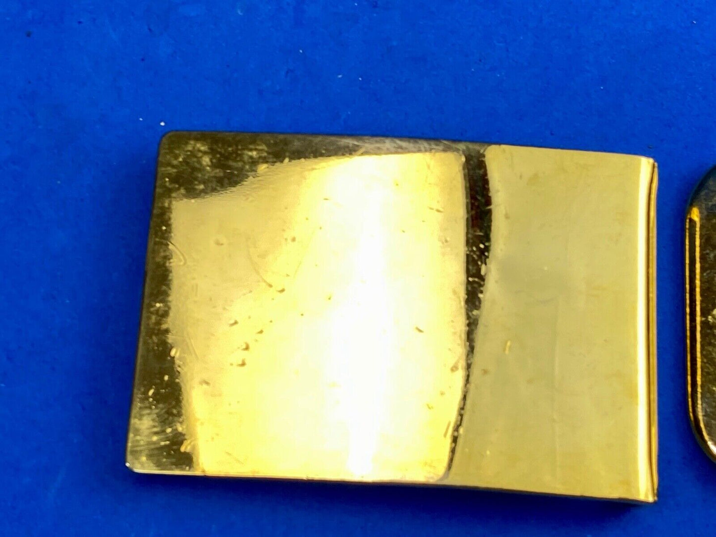Vintage antique? two piece gold tone dress belt buckle G-76
