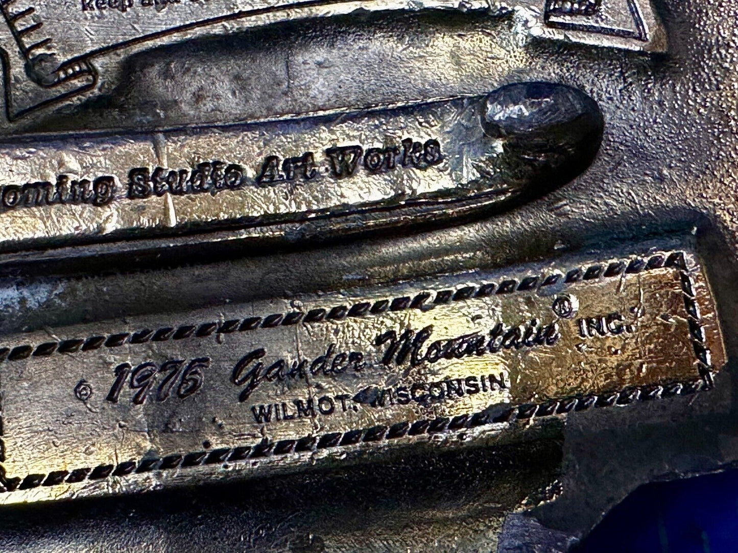 The Right To Keep and Bear Arms 2nd Amendment Vintage 1975 Belt Buckle - Wyoming