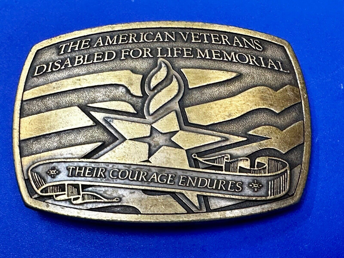 The American Veterans Disabled for life Memorial Commemorative Belt Buckle