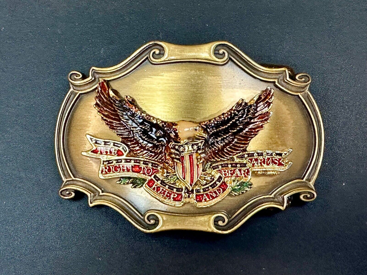 The Right keep & bear arms patriotic 2nd amendment eagle Rraintree belt buckle
